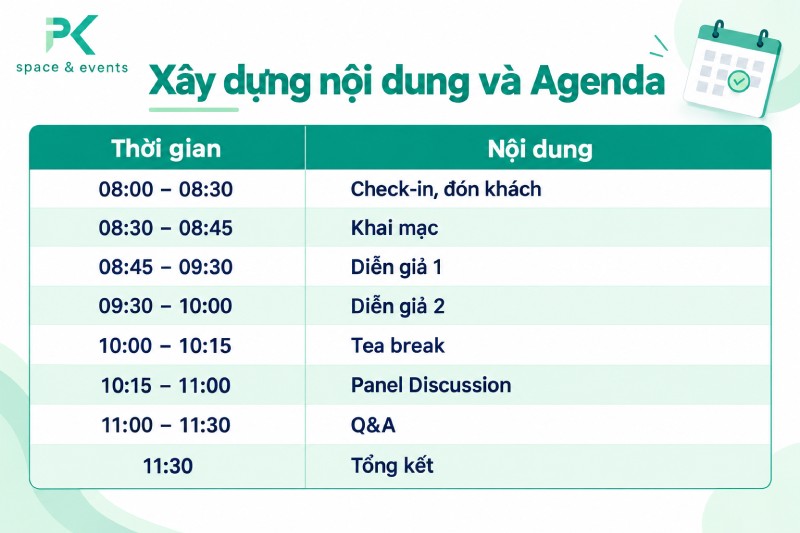 Xây dựng nội dung và Agenda